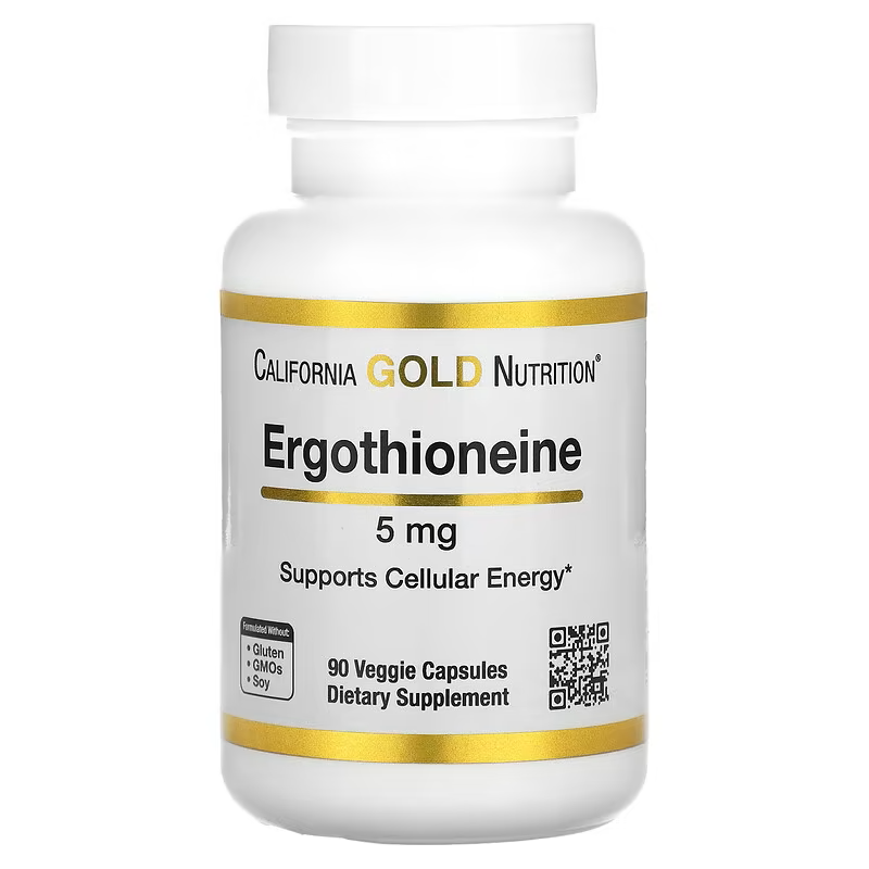 Ergotionein, 5 mg, 90 veg.kapsula,;Podržava ćelijsku energiju*-protiv Starenja,Protivupalno* i još toga....California Gold Nutrition-USA