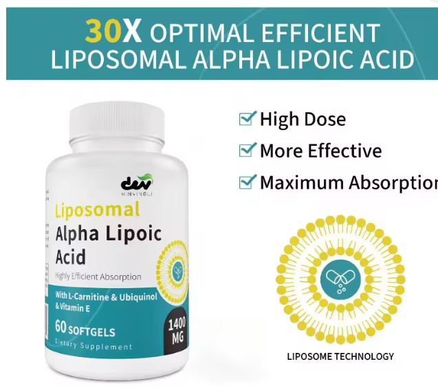 Liposomal Alpha Lipoic Acid- 60 kaps., koje sadrže L-karnitin, Ubiquinol aktivni koenzim Q10 i vitamin E, 60 kaps,✔ Povećava ćelijsku energiju ✔ Smanjuje oksidativni stres ✔ Podržava zdravlje srca, nervnog sistema i oporavak