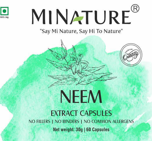 Nim 60 kapsula | Neem - 500 mg;"MI-Nature"-Original;Čista koža. Jak imunitet. Prirodna detoksikacija.Bez alergena,organik,veštačkih dodataka-čisto