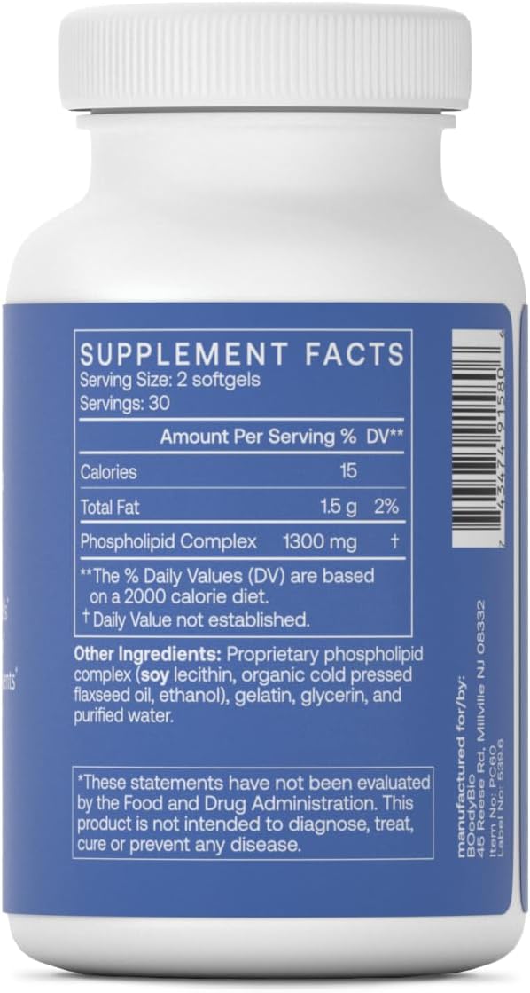NOOTROPIC-BodyBio PC fosfatidilholin + fosfolipidi - liposomski za visoku apsorpciju - optimalno zdravlje mozga i ćelija - poboljšava pamćenje, kognitivne sposobnosti, fokus i jasnoću - 100% bez GMO-a - 100 mekih kapsula; USA