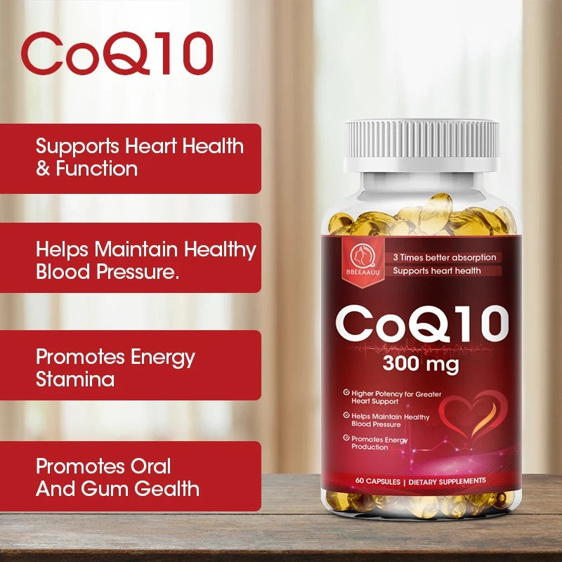 CoQ10 300mg,60 sofgel caps,Za bolji rad srca i više energije,smanjenje umora mišića,migrena.dijabetis,Imunitet ...