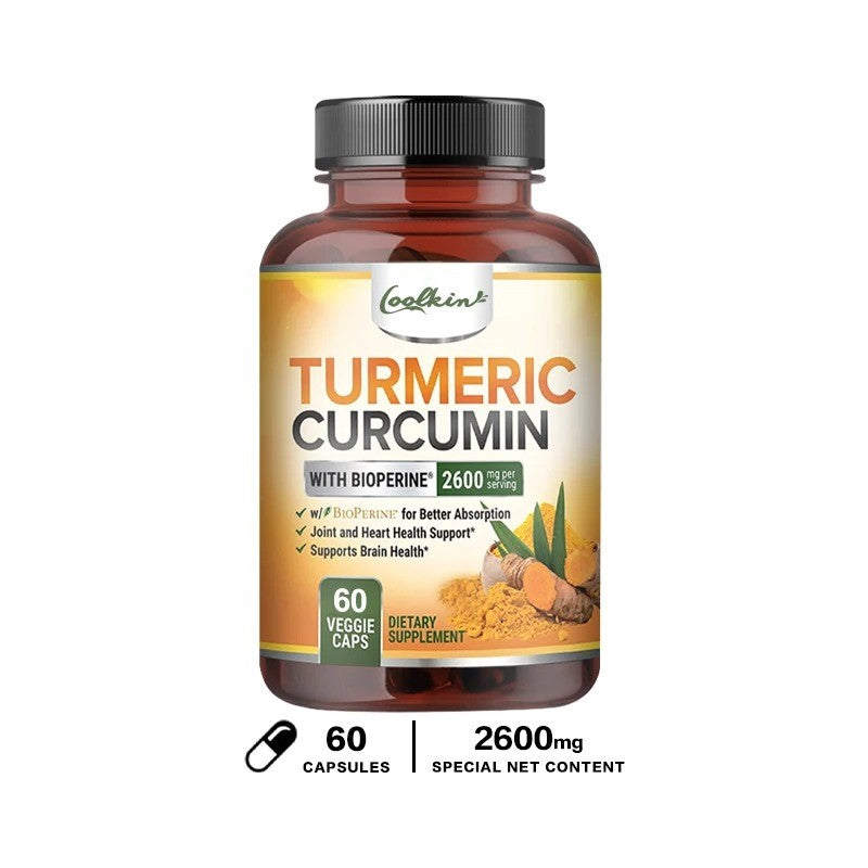 Kurkuma-Turmeric Kurkumin;60 kaps.-sa BioPerine,(95%;kurkumina) - podržava zdravlje zglobova (elastičnost i ukočenost),probave, antioksidans i imunitet,kardio-vaskularno zdravlje;2600,mg u 2 kapsule,Coolkin USA