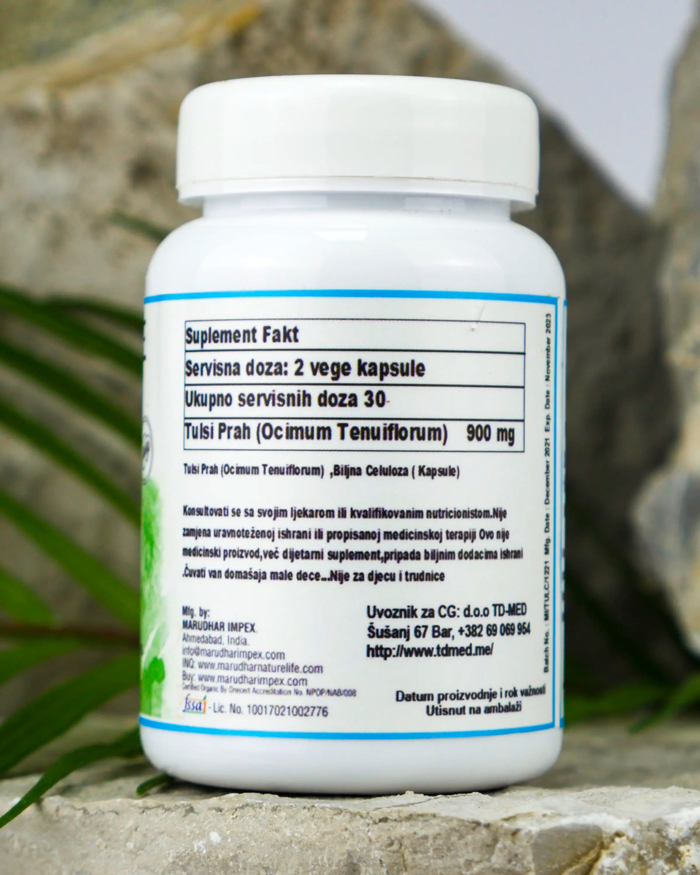 Tulsi -Indiski Sveti Bosiljak 450mg 60 kapsula Mi Nature Iriginal