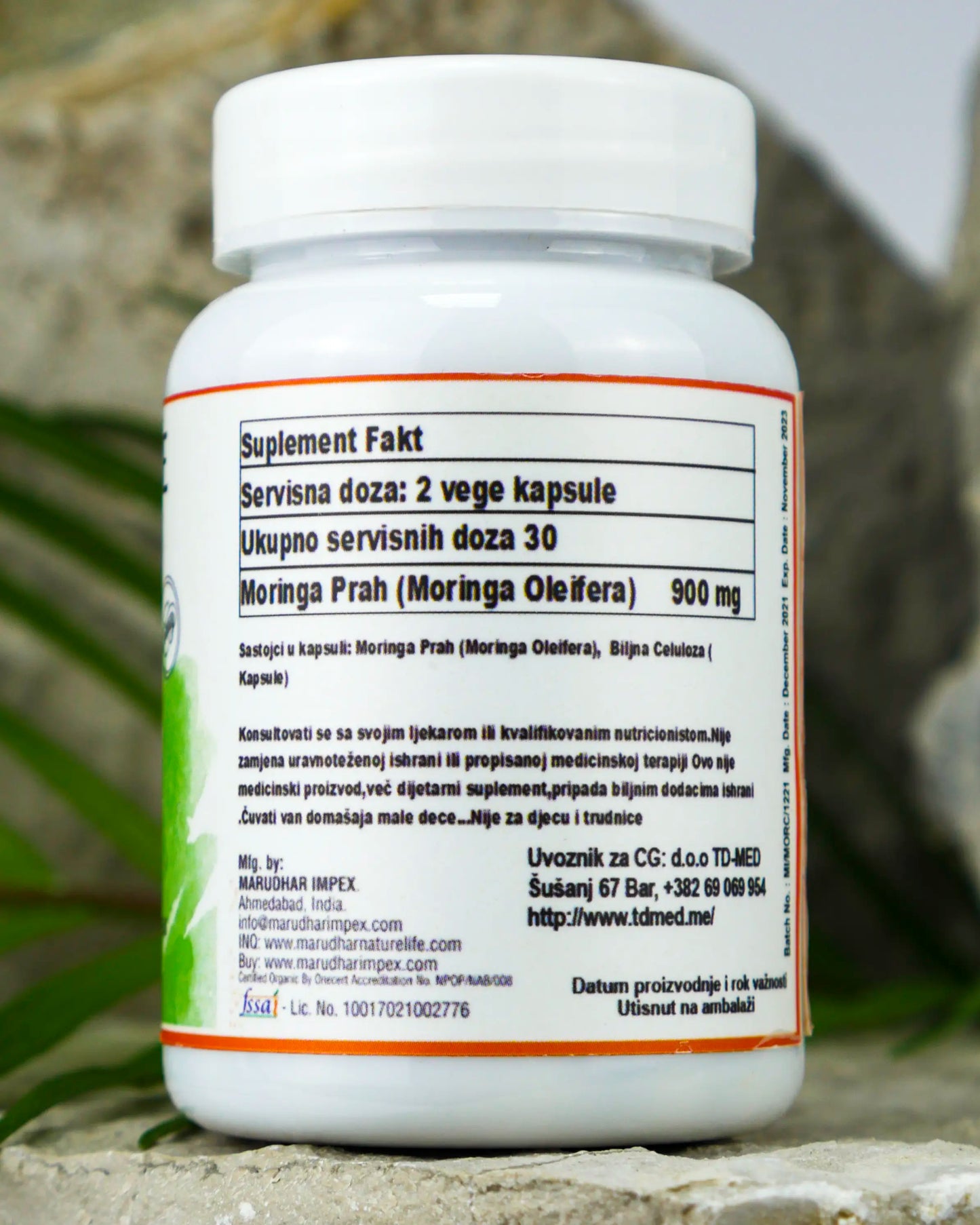 Moringa 450 mg 60 kapsula-Organic;"Mi Nature" sa mnogo benefita za organizam...