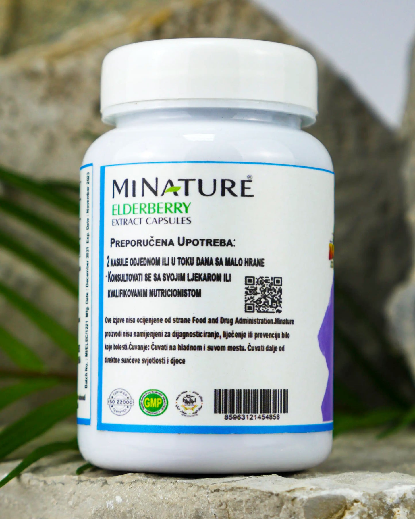 Crna Zova Ekstrakt (Elderberry)-poznat i kao BAZGA 450mg ,60 kapsula,Mi Nature