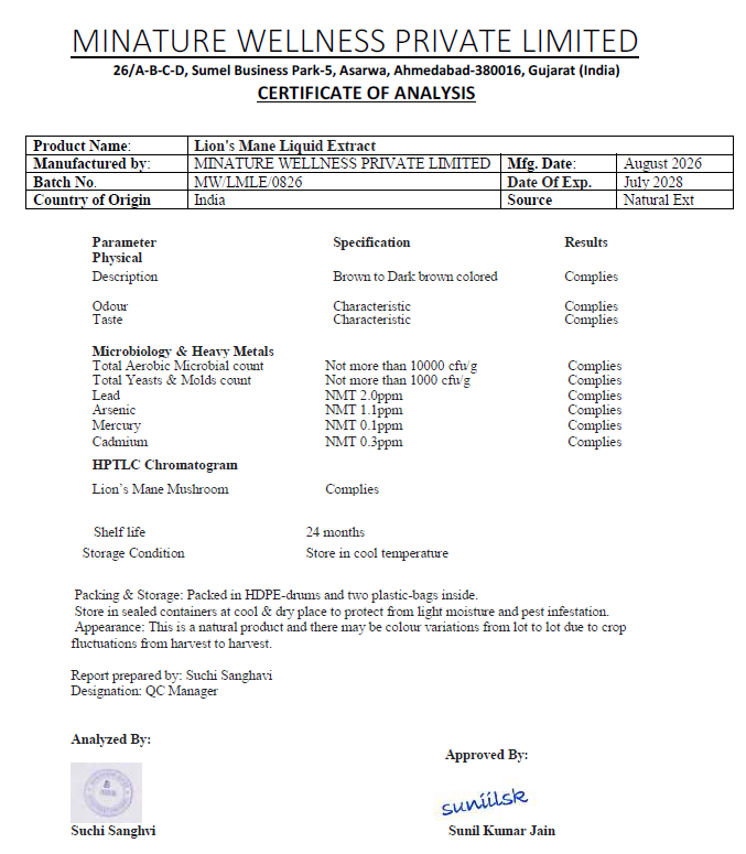 Lavlja Griva-Lions Mane Extract u liqudu,kapi-30ml;"Mi Nature"-Original;za bolju koncetraciju,učenje,memoriju i fokus;Prvi put kod nas ! Akciska cijena-iskoristi je