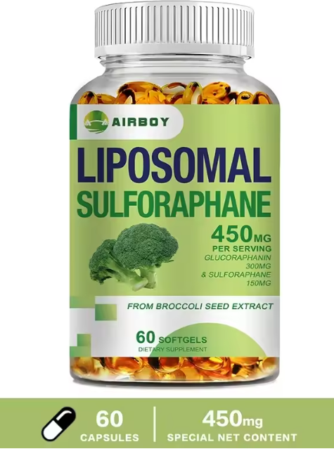 Liposomal Sulforafan+Glukofarin 60 kaps.u kombinaciji Brokoli+seme Gorušice(Mustard)-Velika bio-raspoloživost i efikasnost Sulforaphana;AIRBOT-Engleska;Podrška detoxifikaciji jetre,regeneraciji ćelija i zaštiti DNK,imunitetu...,Reklamna Akciska cijena..