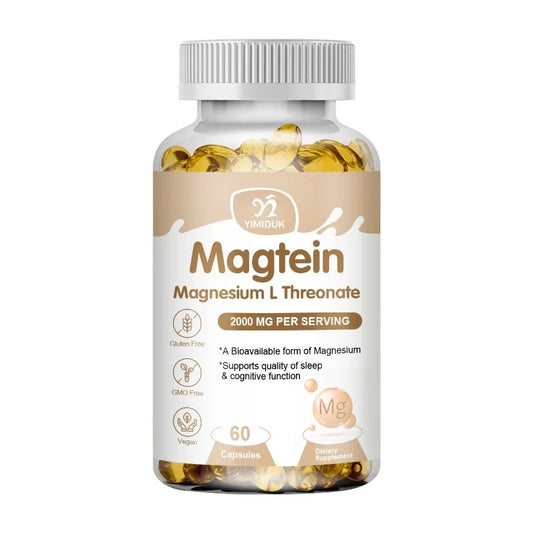 MAGTEIN-Magnesium L-Threonate 60 kaps.,2000mg doza u 2 kaps;Moćan dodatak za mentalnu oštrinu i opšte blagostanje!za opušten san i pomaže u koncentraciji i fokusu, to daje osjećaj povećane energije i produktivnosti tokom dana