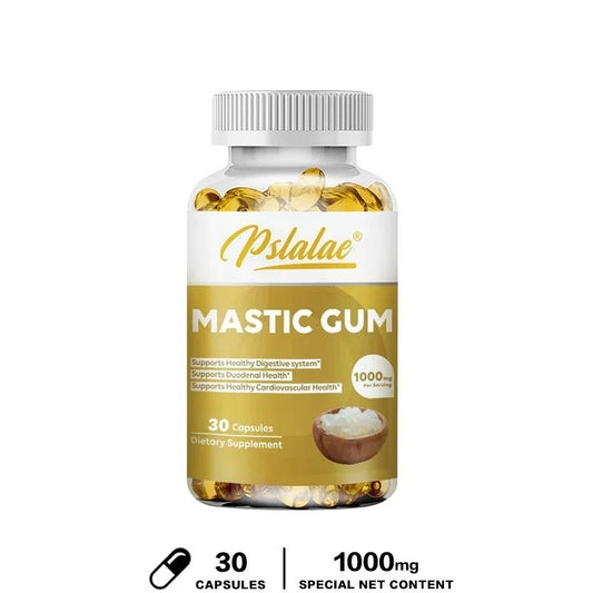 MASTIC GUM 30 caps,1000mg;(doza u 2 caps);Psalac-USA,za digestivne probleme i borba sa Heliko bakterijim želudca i bolju probavu i problema sa želudačnom kiselinom