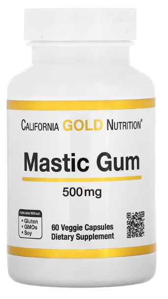 Mastic Gum(Mastikova guma) 500 mg, 60 veg. kaps.;California Gold USA;Podržava zdravlje digestivnog -želidca,za probleme u borbi sa Heliko bakterijom i bolju probavu