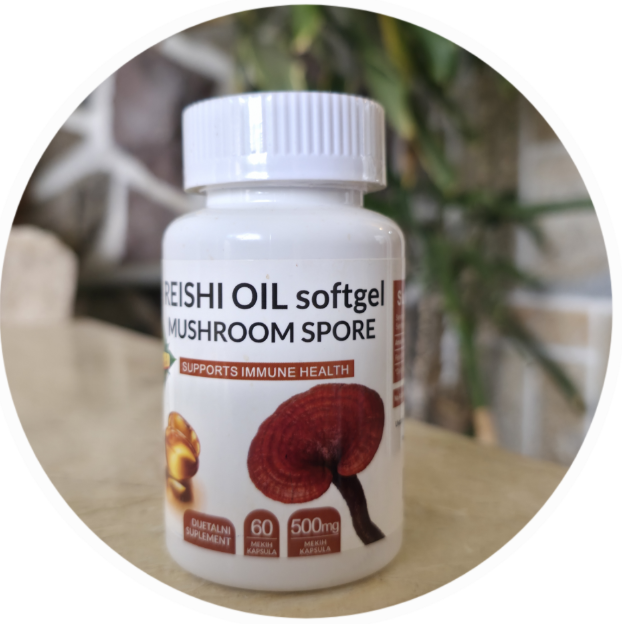 Reishi-Ganoderma Oil 60 caps-Original 500mg;Welbody Co Ltd; Poznata kao gljiva dugovječnosti,podizanju imuniteta,raspoloženja i još mnogo toga...-Naš Brend sa reklamnom akciskom cijenom