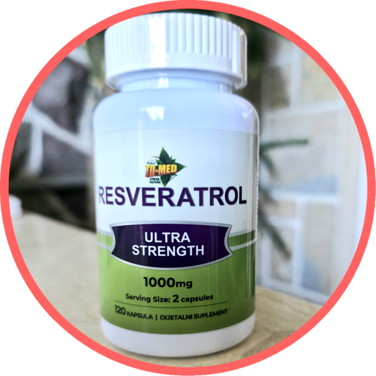 Resveratrol(Ultra snažan)-doza 1000mg/500mg,120 caps.("Japan Aladdin Hangzhong-Biotech Co.Ltd")-za USA&EU tržište; Podrška kardiovaskularnom sistemu , imunitetu,podmladjivanju ćelija i u borbi sa kancerom Pluća,dojke... ;REKLAMNA Akciska cijena