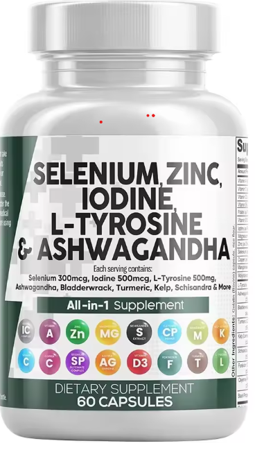 Štitna podrška kod HIPOTIREOZE,za muškarce i žene - potiče zdravlje štitnjače i metabolizam - sa jodom, cinkom,selenom,L-Tirozinom,Ašvagandom ,Magnesijumom i svim potrebnim biljnim dodatcima;Reklamni Akciski popust