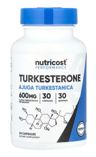 TURKESTERONE(standardiziran na 10%)600 mg Ajuga Turkestanica po porciji,30 kaps.Nutricost-USA; Za vaše Perfomanse mišićnog tkiva i više testerona,za sportiste i kod izlaganja naporima,za više energije