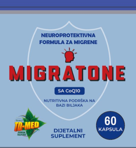 MIGRANOVA-Neuroprotektivna formula za učestale MIGRENE, sa CoQ10 i Biljna nutritivna podrška | 60 kaps.;Kombinuje vitamine B kompleksa, magnezijum, CoQ10 i biljne ekstrakte Feverfew, Butterbur i Ashwagandha — sinergija koja doprinosi za mnogo toga