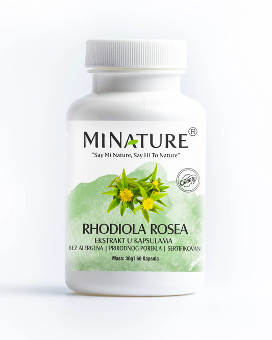 Rhodiola Rosea 1000mg 60 kapsula - etiketa